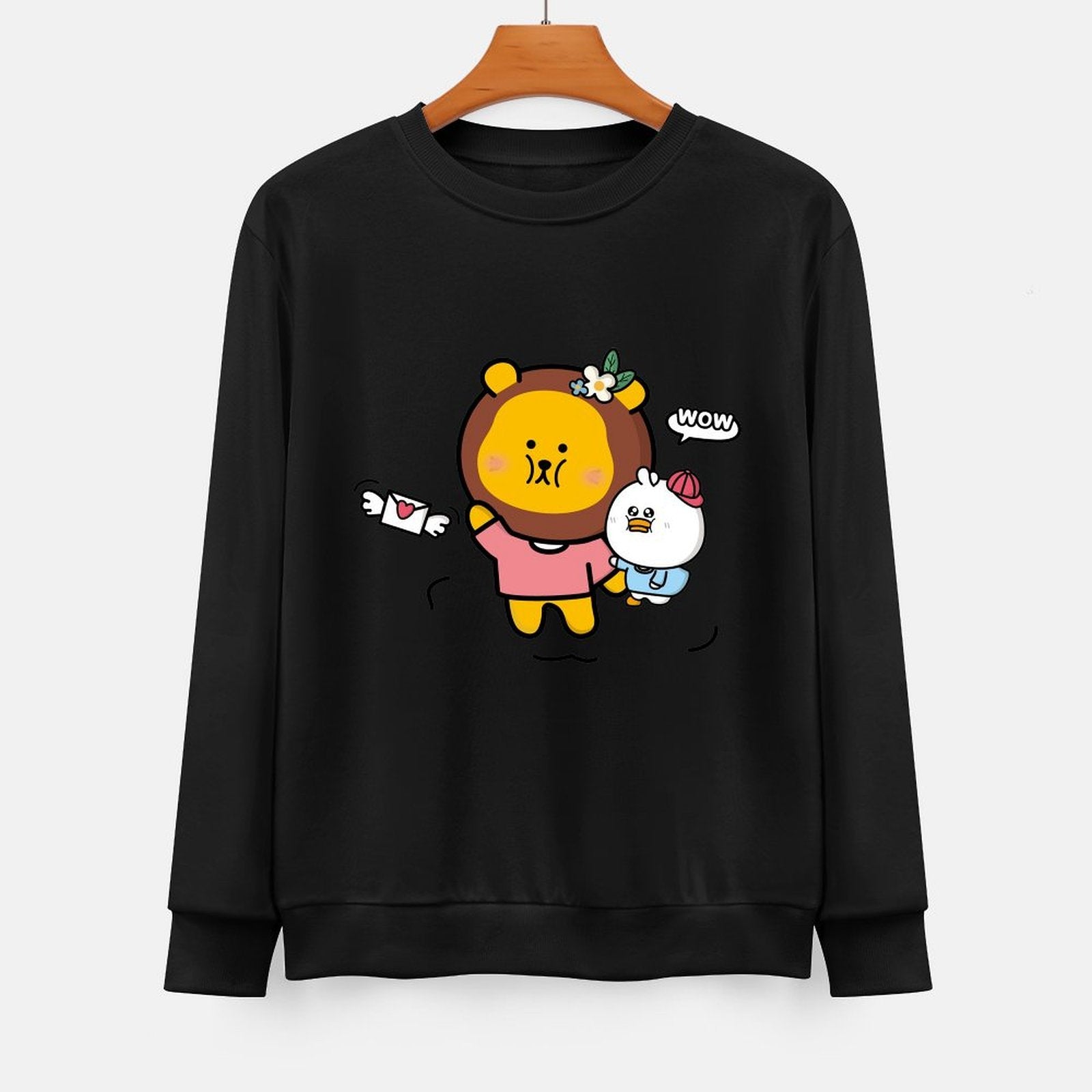 Front Patterned Long Sleeve TopSignature Natural